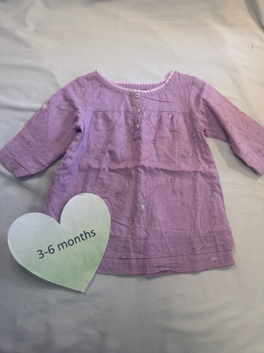 Mexx - Purple Long-Sleeve Dress with Embroidery